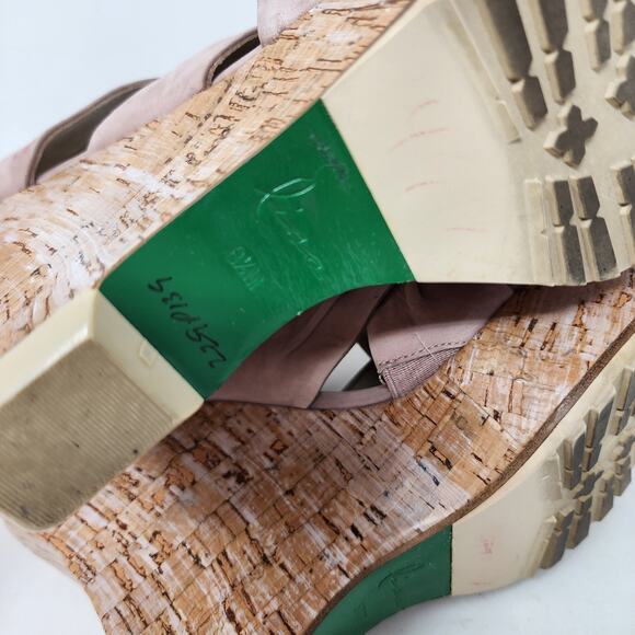 Lisa for Donald J. Pliner Platform Wedge Sameh Leather Back Zip Women Mauve 8.5M - Picture 12 of 15